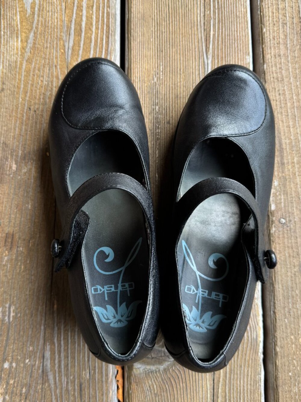Dansko Abby Black Leather Platform Mary Jane Comfort Shoes in Women's US 9/EU 39 - Picture 10 of 13